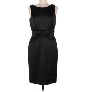 White House Black Market Black Bow Midi Dress - Cocktail Size 6